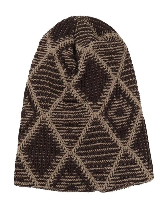 جيرن قبعات جيرن الصوفية، قبعة شتوية دافئة للرجال والنساء، قبعة مبطنة بالفرو، قبعة شتوية سميكة حرارية (مقاس واحد، ألفا، مقاس حر، بني) - Image 2