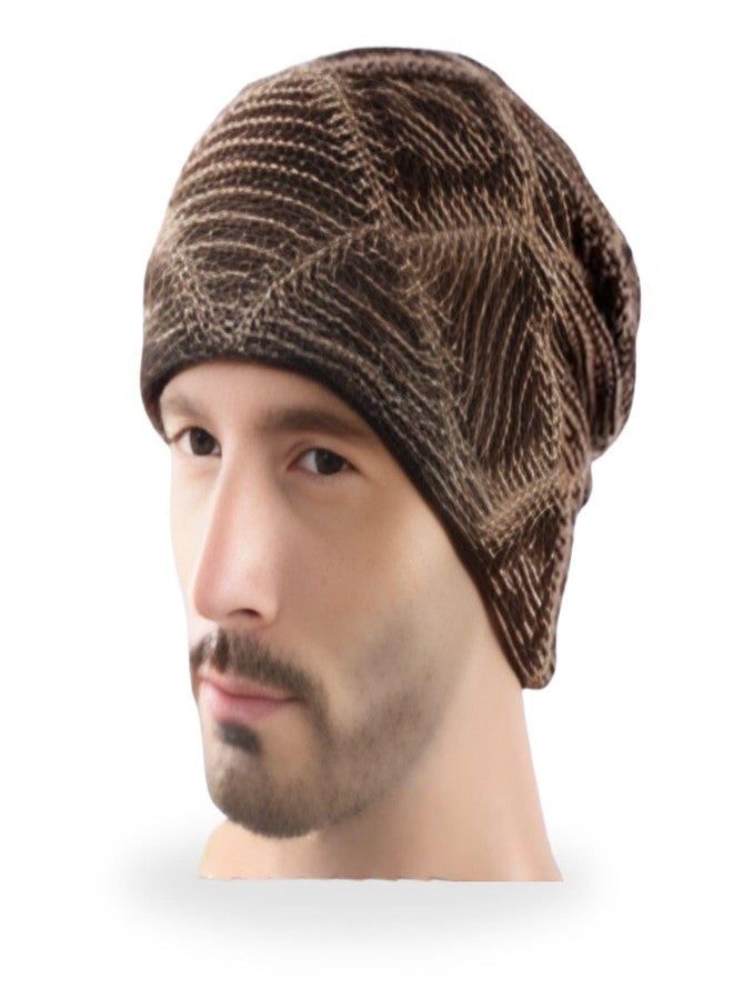 جيرن قبعات جيرن الصوفية، قبعة شتوية دافئة للرجال والنساء، قبعة مبطنة بالفرو، قبعة شتوية سميكة حرارية (مقاس واحد، ألفا، مقاس حر، بني) - Image 3