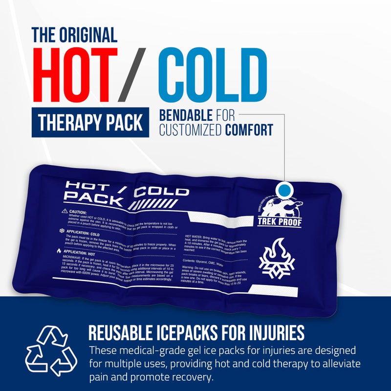 TrekProof Flexible Ice Pack for Pain Relief - Reusable Gel Pack for Knee, Shoulder, Ankle, Back, and More - Bendable for Customized Comfort - Image 4