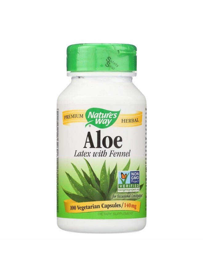 Generic Nature's Way Aloe Vera Latex and Leaf - 100 Vegetarian Capsules - Image 1