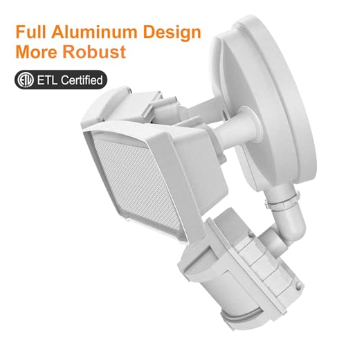 LEPOWER LED Motion Sensor Security Lights Outdoor, 30W 3200LM, 5500K, IP65 Waterproof, 2 Head Motion Detector Flood Light for Garage, Yard, Porch, White (NOT Solar Powered) - Image 5