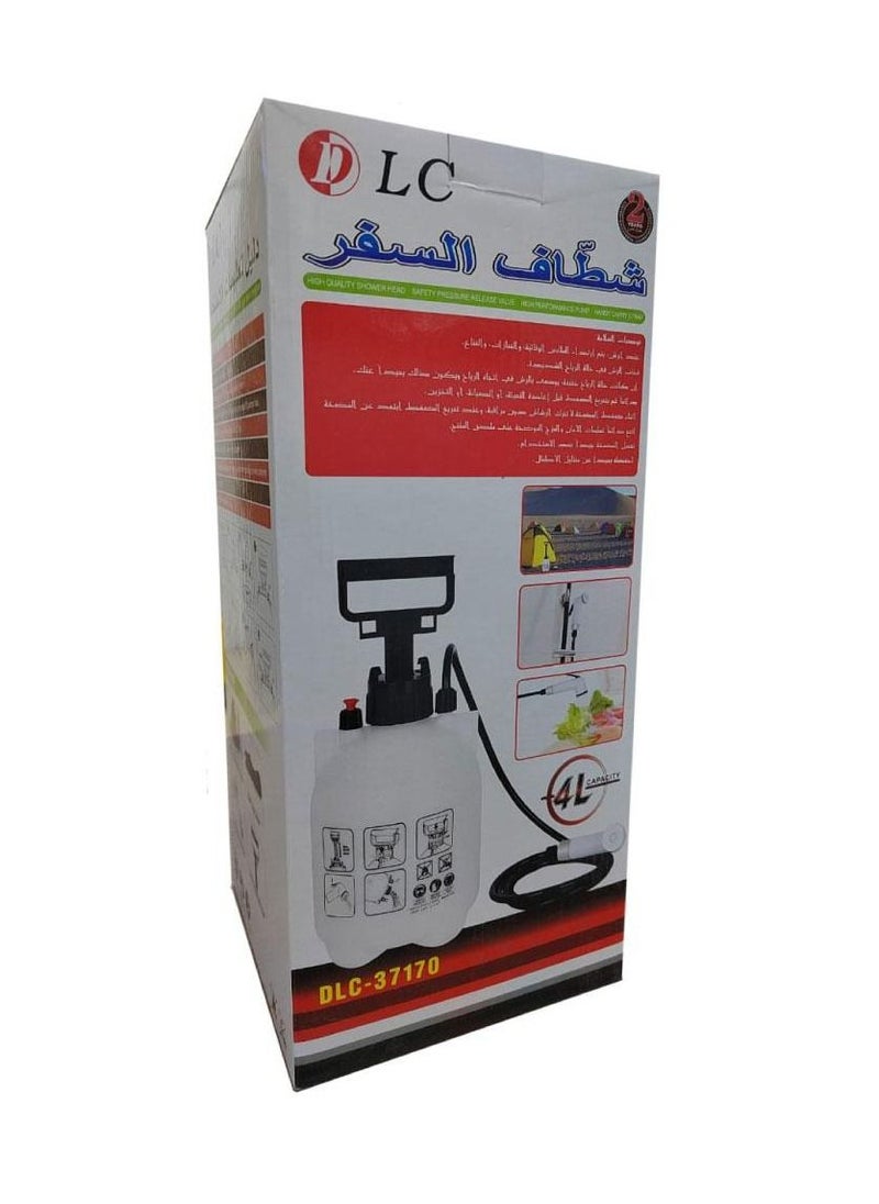 دي إل سي  - شطاف سفر متنقل للرحلات DLC-37170 سعة 4 لتر, أبيض - Image 1