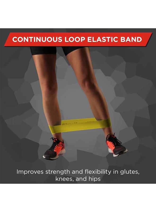 TheraBand Exercise Band Loops, Yellow, 8 Inch, Latex Resistance Loop Band for Strength Training, Physical Therapy, Rehabilitation & Lower Body Exercise - Image 2