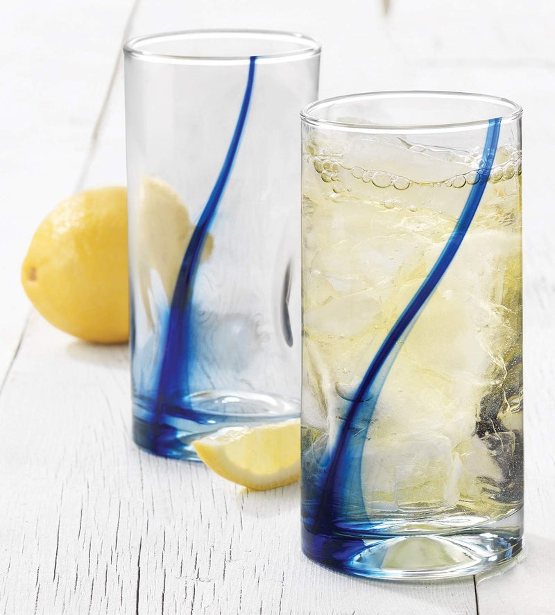 Libbey Impressions Tumbler Glasses, Set of 4 (Blue Ribbon) - Image 2