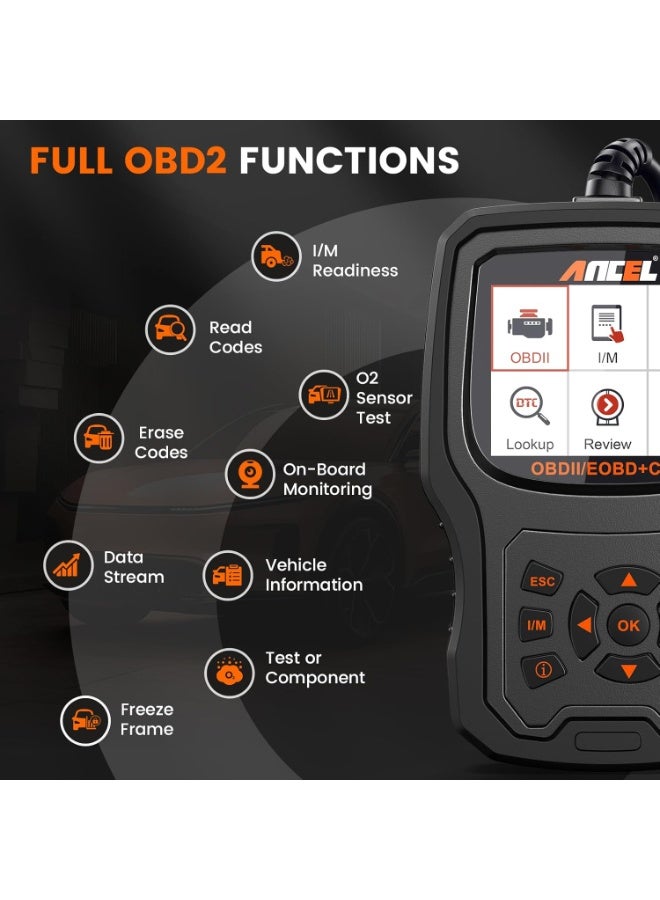 Ancel ANCEL AD530 OBD2 Scanner with Battery Test, 2 IN 1 Automotive Code Reader Check Engine Light & All OBD II Functions Car Tools and Diagnostics for 1996+ Vehicles(Upgraded AD310) - Image 2