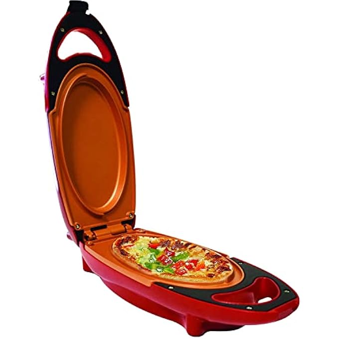 FEELING MALL Red Copper 5Minute Chef Omelette Pan NonStick Omlette Maker Egg Cooker That Will Cook Paninis Pancakes Your Favourite Meals In 5 Minutes Or Less Easy Clean Grill Plate - Image 1