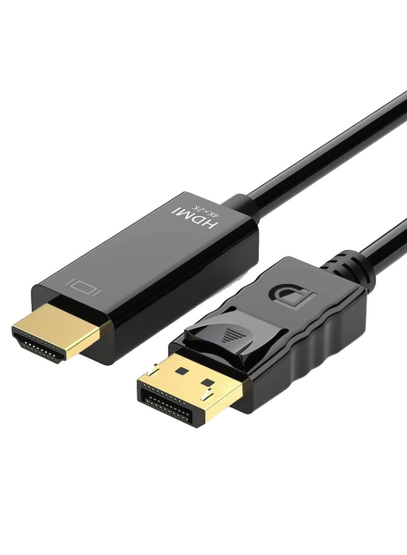 TP-BRIDGE DisplayPort to HDMI Cable 6ft, (1.8m) 4K DP to HDMI Cable Adapter, One-Way DP 1.2 to HDMI 1.4 Cable, Compatible with PC TV Monitor Projector Laptop Dell HP etc - Image 1