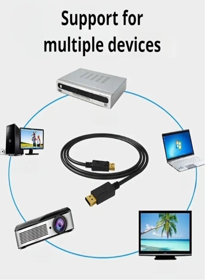 TP-BRIDGE DisplayPort to HDMI Cable 6ft, (1.8m) 4K DP to HDMI Cable Adapter, One-Way DP 1.2 to HDMI 1.4 Cable, Compatible with PC TV Monitor Projector Laptop Dell HP etc - Image 3