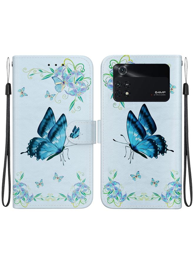 The Bros Case For Xiaomi Poco M4 Pro Crystal Texture Colored Drawing Leather Phone Case