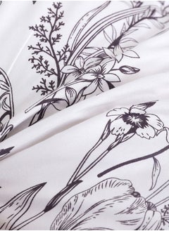 LUNA Home 1 Piece Long Body Pillow Case, Dim Gray Leaves Design.  - Image 3