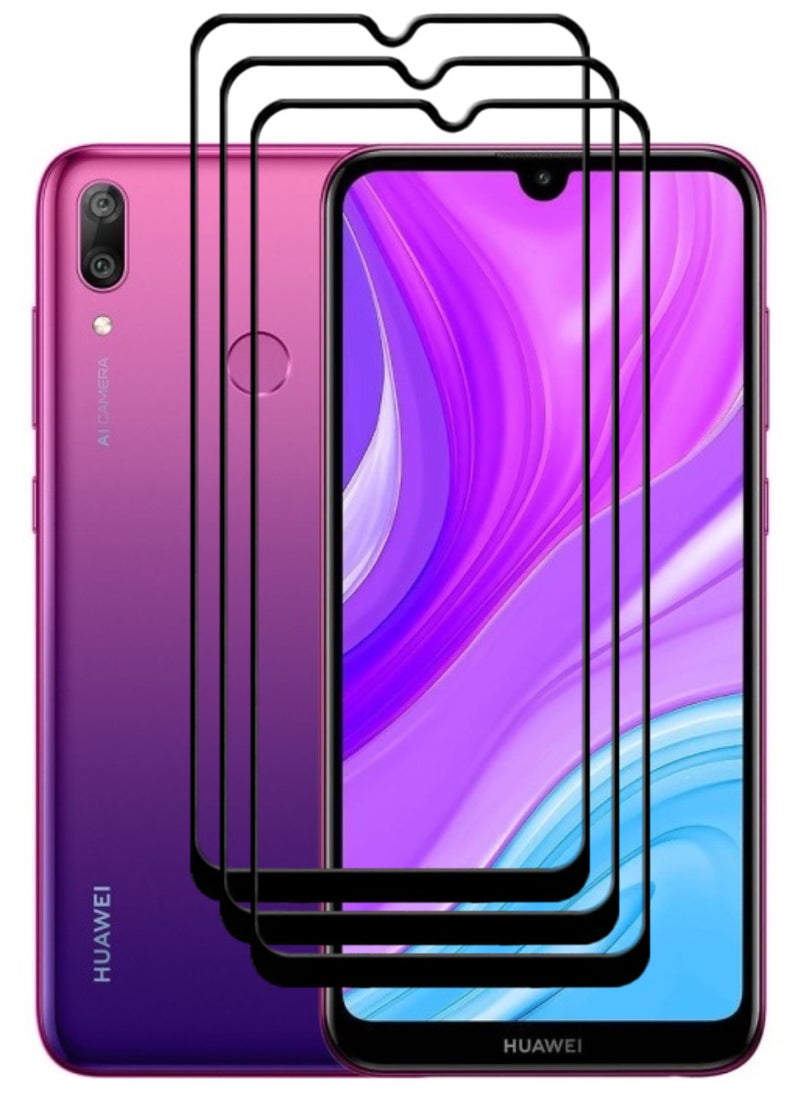 ACLIX 3 Pieces Antistatic ESD Dustproof Premium Quality High Definition Tempered Glass Screen Protector Designed For Huawei Y7 (2019) - Image 1