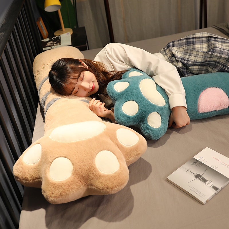 Cute Cat Claw Plush Toy Sleeping Long Pillow Doll Bed Doll Cat Can Add Logo - Image 5
