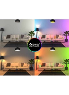 Rafeed لمبة LED E27 9 وات ذكية واي فاي، بلوتوث RGB، أبيض دافئ، قابلة للتعتيم  - Image 3