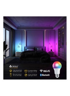 Rafeed لمبة LED E27 9 وات ذكية واي فاي، بلوتوث RGB، أبيض دافئ، قابلة للتعتيم  - Image 4
