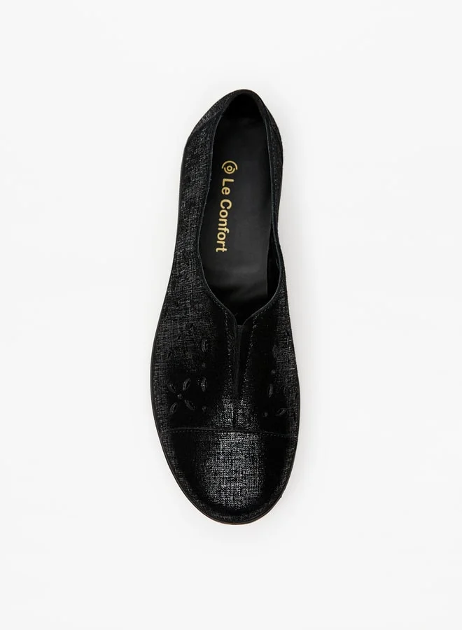 Le Confort Women's Metallic Cutwork Slip-On Casual Loafers