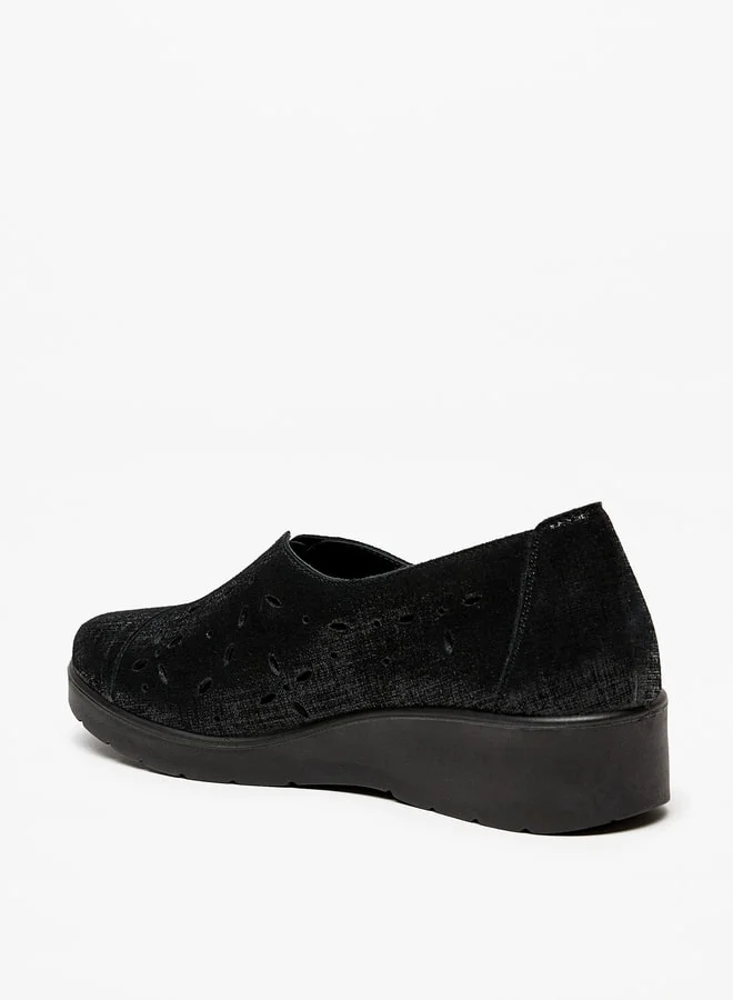 Le Confort Women's Metallic Cutwork Slip-On Casual Loafers