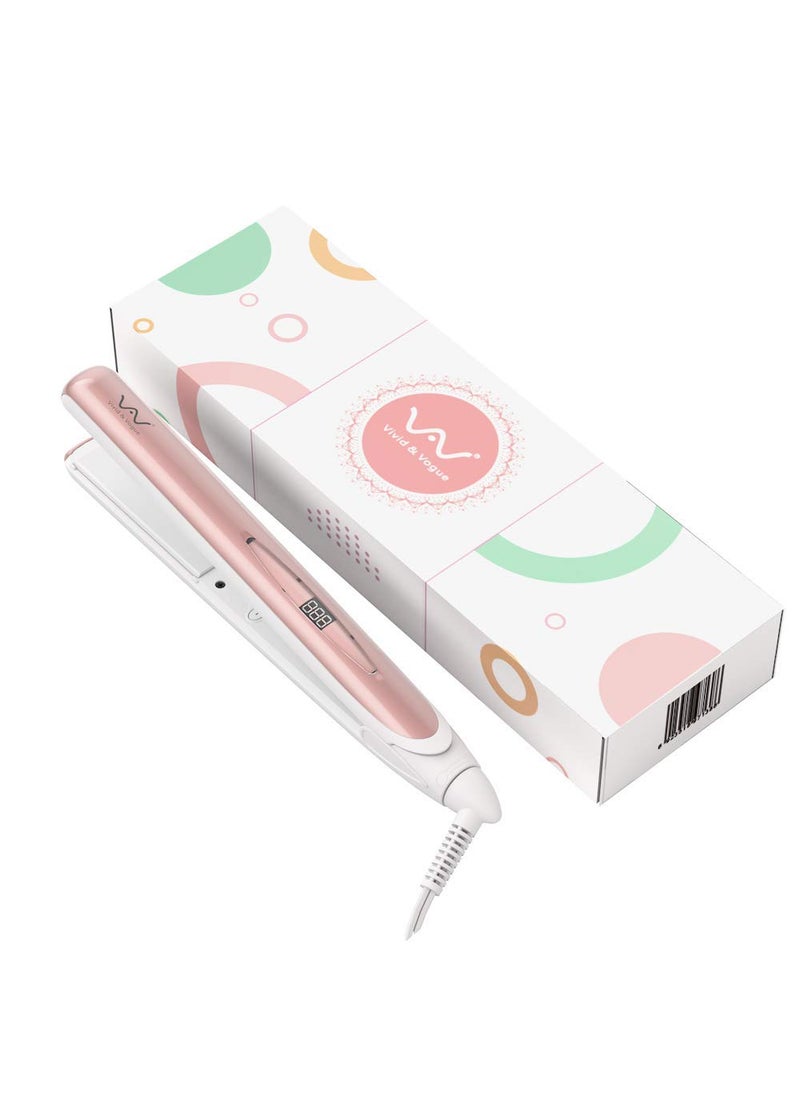 VAV - VAV Hair Straightener Flat Iron 2 in 1 Hair Iron Ceramic Tourmaline Panel Fast Heat Up Hair Styling Tools Temp Adjustable for All Hair Types - Image 1