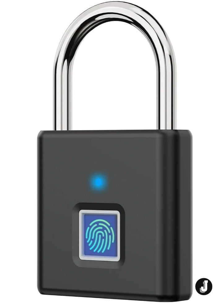 JAJEEK "NEW USB C Rechargeable Fingerprint Smart Padlock – Keyless Portable Lock for Bags, Drawers, Suitcases & Gyms (4-Pack, 43x13x41.5mm)"  - Image 1