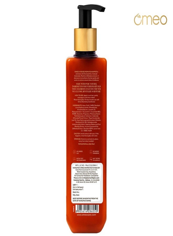 Omeo Intense Repair Shampoo - 200ml (Pack of 2) With Benefits of Reetha, Shikakai, Calendula and Thuja - Daily Use, Gentle Cleansing, Shine & Silky Hair - Image 2