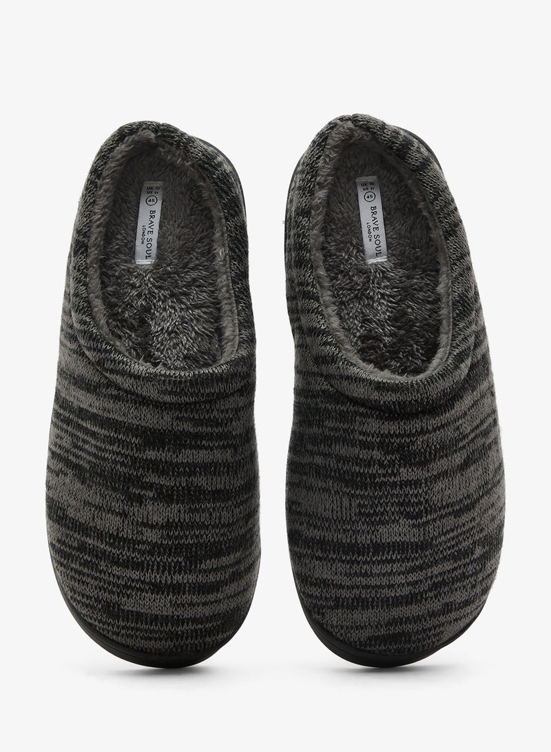 BRAVE SOUL MENS FAUX SUEDE SLIPPER - Image 4