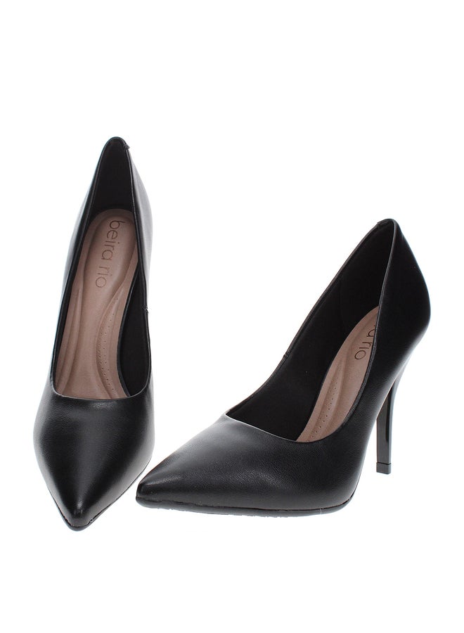 Beira Rio Solid Pointed Toe Stiletto Heel Shoes - Image 2
