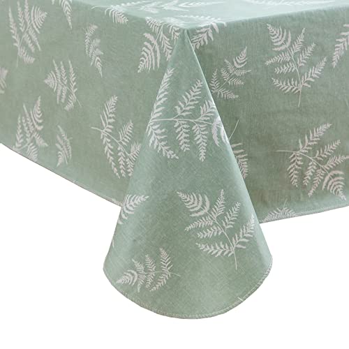 Pioggia Vinyl Tablecloth with Flannel Backed Waterproof Oil-Proof PVC Table Cloth Stain-Resistant Wipeable Easy Care - Image 2