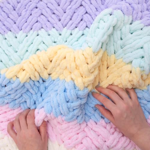 JOYTAG Chunky Velvet Chenille Yarn for Crocheting Velvet Fluffy Plush Thick Bulky Chunky Chenille Velvet Soft Baby Blanket Yarn for Crocheting Hand Knitting 100g(Coffee Brown) - Image 3