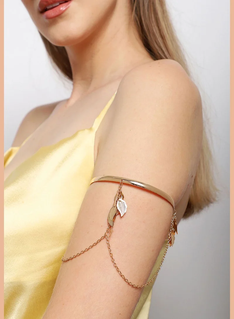 SOHI Gold Plated Party Designer Armlet For Women