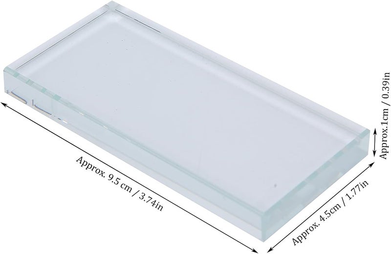 Cosmetic Plate for Nail Art Paint Gel Polish, 3.74" X 1.77" Eyelash Adhesive Glue Pallet - Image 4