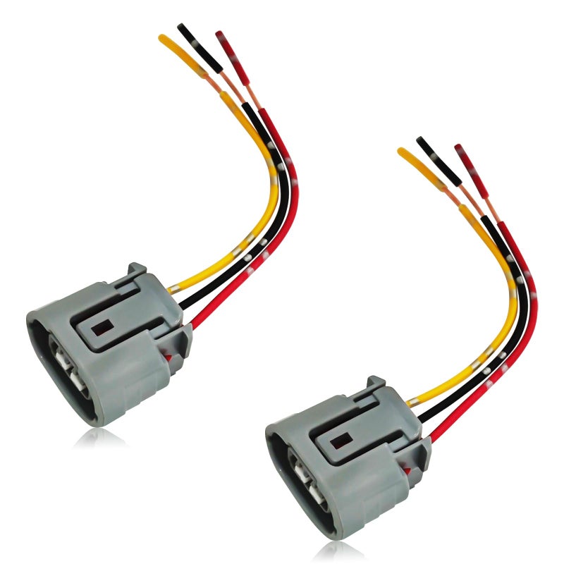 HHZL 2PCS Alternator Connector Plug Alternator Pigtail Plug Cable 3Pin Generator Regulator Wiring Connector Wire Harness for Nissan Subaru Infiniti EX35 G35 Lexus Rogue Saab Suzuki Jaguar AudiGray - Image 3