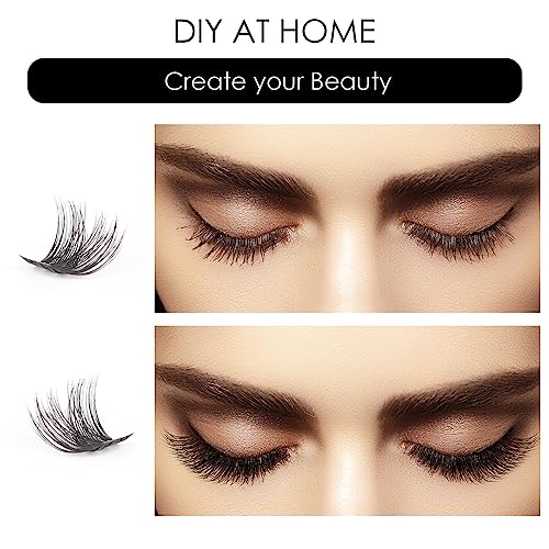 Magnetic SL Lash Clusters 144 Pcs Individual Lashes Clusters Eyelash Extensions False Eyelashes DIY Lash Extension Reusable False Eyelashes Natural Look Mix 10-16mm C D-Curl-DM27 - Image 5