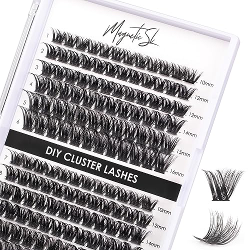 Magnetic SL Lash Clusters 144 Pcs Individual Lashes Clusters Eyelash Extensions False Eyelashes DIY Lash Extension Reusable False Eyelashes Natural Look Mix 10-16mm C D-Curl-DM27 - Image 3