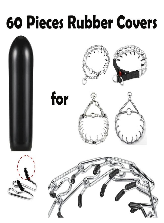 WOSKAR Prong Collar Covers (60 Tips per Pack), Vinyl Comfort Prong Tips for 2.25mm-4.0mm Dog Pinch Collar(3.0mm-3.5mm) - Image 2