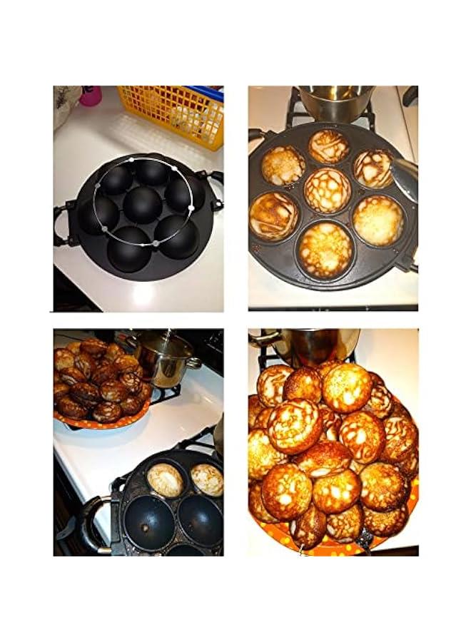 اليابان كبيرة قطرها مقلاة ، مقلاة الكعكة ، جعل ماسا ( فطيرة ) ، البيض المقلي ، poffertje عموم ، أبام عموم ، عموم بانه خوت ، ماسا عموم ، ورقة كأس كعكة عموم ، آلة صنع تاكاساكي ، نونستيك ، 0.95kg ( 7 ثقوب ) - Image 4