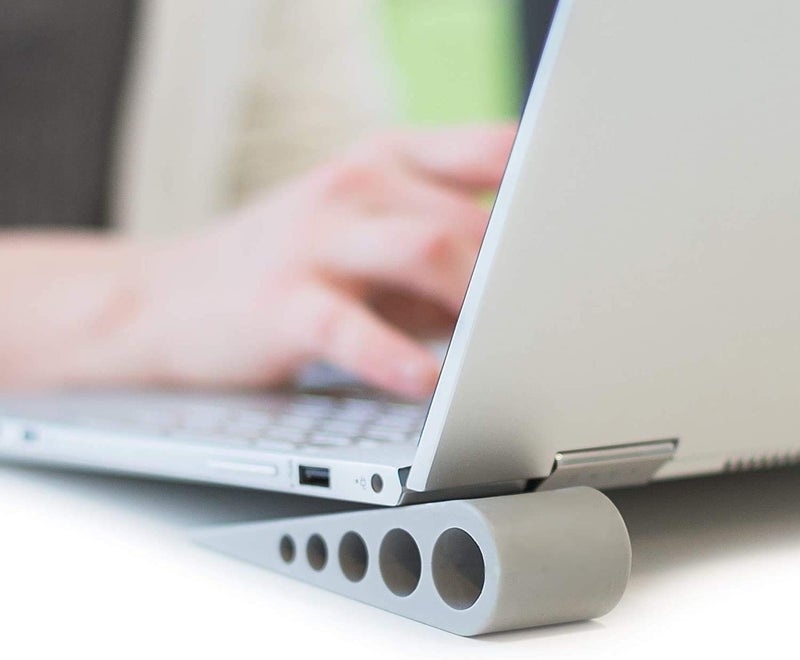 Techzere Tabletop Smart & Portable Rubber Laptop Riser Stand Mount Elevator, Pack of 2 - Image 2