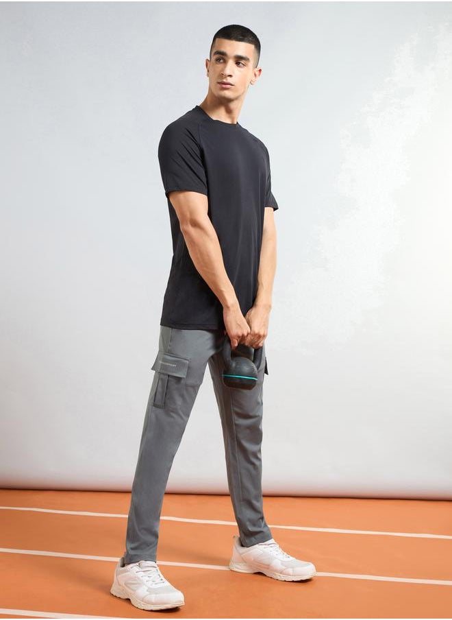 Technosport - Men Solid Slim Fit Cargo Track Pants with TS FLEXI by Styli - Image 1