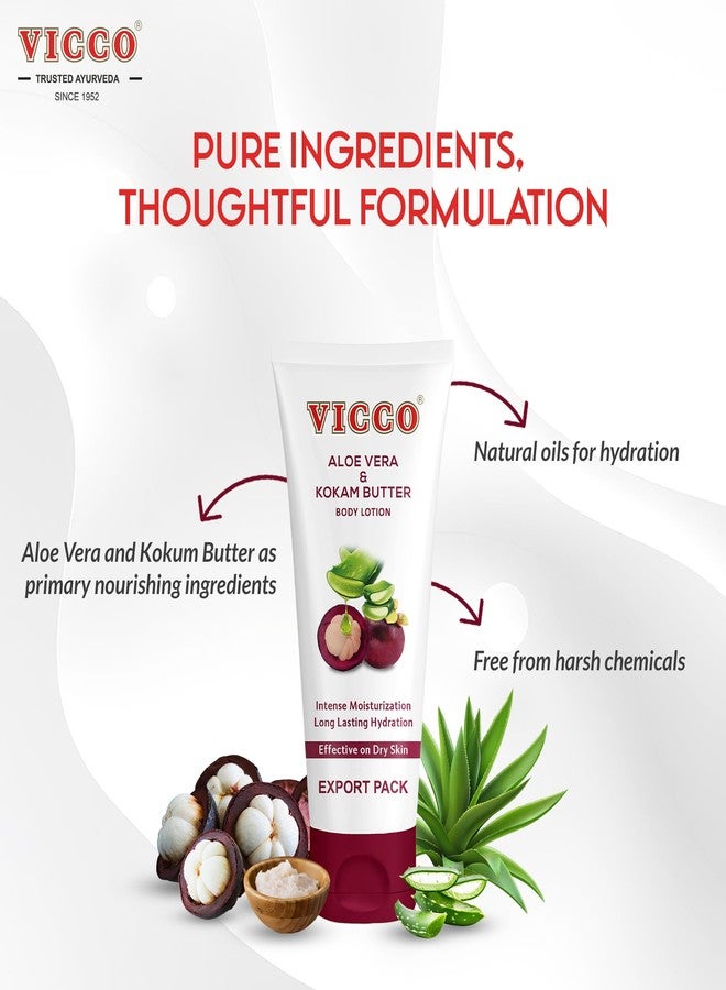 Vicco Aloe Vera and Mangosteen (kokum butter) Lotion for Body, Hands & Face, Soft-Absorbing Texture, 6.76 Fl Oz (Pack of 1) - Image 5