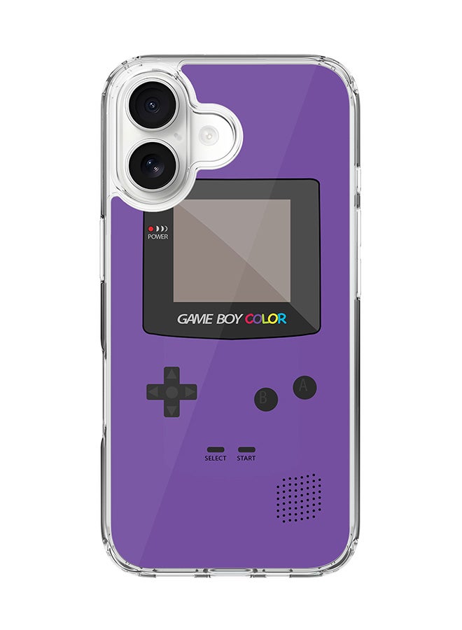 Stylizedd Classic Clear MagSafe Case for iPhone 17 , Hybrid Soft Case Flexible Edges Anti Drop TPU PC Gel Thin Transparent Cover [ Designed for iPhone 17 ] - Gameboy Color - Purple