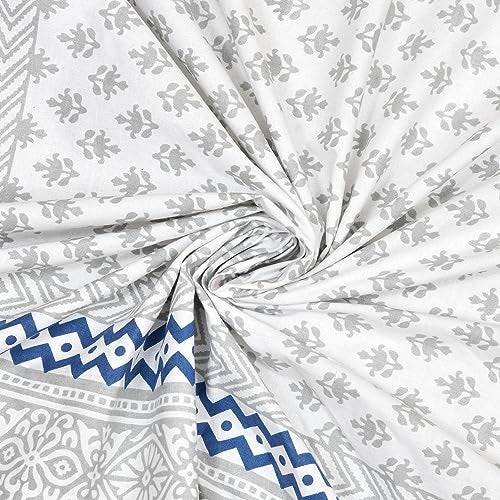 BLOCKS OF INDIA 200Tc Diwan Set Cotton 8 Piece | Deewan Printed Bedsheet Sets For Living Room Hall (Set Of 8 Piece, 1-Bed Sheet | 2-Bolster Cover | 5-Cushion Cover (Color 24, Multicolor) - Image 4