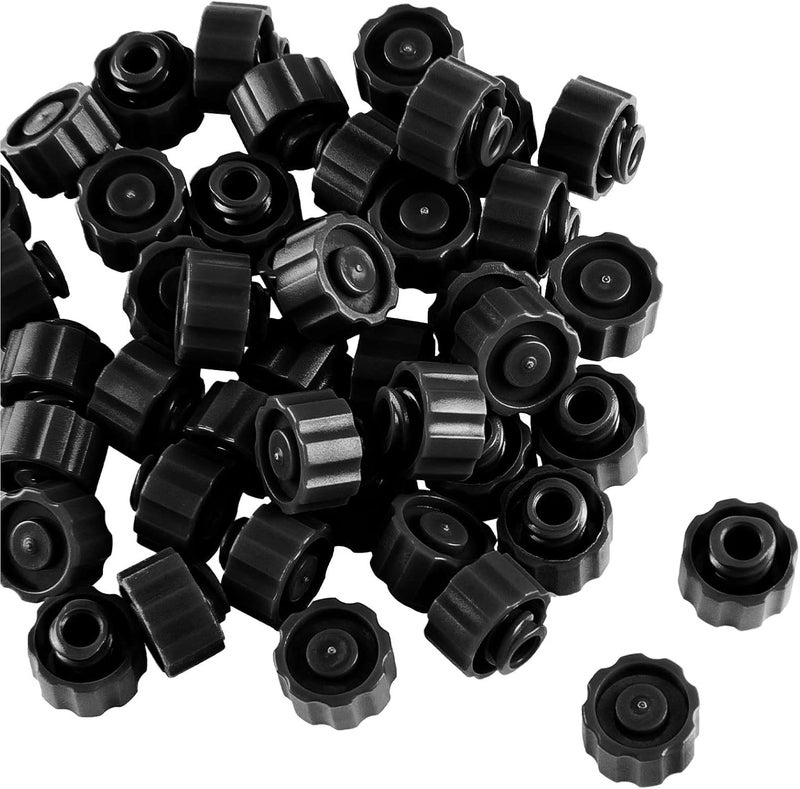 Zonon 50 Pieces Tip Caps Syringe Easy Dispensing Tip Cap with Storage Box for Feeding Tubes Lab Supplies (Black) - Image 5
