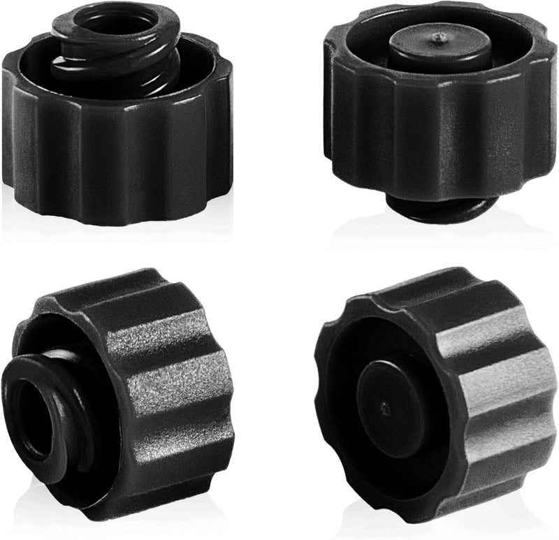 Zonon 50 Pieces Tip Caps Syringe Easy Dispensing Tip Cap with Storage Box for Feeding Tubes Lab Supplies (Black) - Image 3
