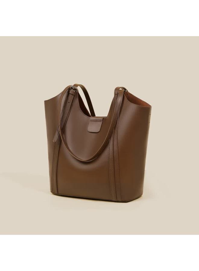 Yuyula Leather Tote Bag For Women Large Capacity Commuter Shoulder Bag Birthday Women's Day Gift - Image 2