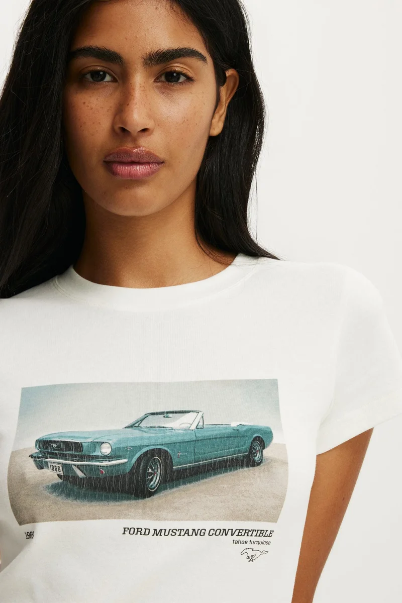 Cotton On  THE LCN GRAPHIC TINY TEE for Women | Best Price UAE