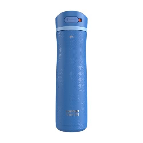Contigo x Ally Love Ashland Chill 2.0, Stainless Steel, Spill Proof Water Bottle with AutoPop Easy Lean Lid, BPA Free, 24oz, Stellar Jay - Image 1