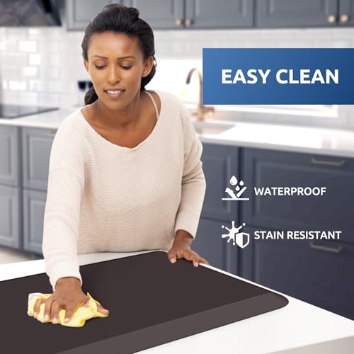 KitchenClouds Kitchen Mat Cushioned Anti Fatigue Kitchen Rug Non Slip Standing Mat Comfort Floor Mats for Sink Office (17.3"x28"- 0.8inch) - Image 3
