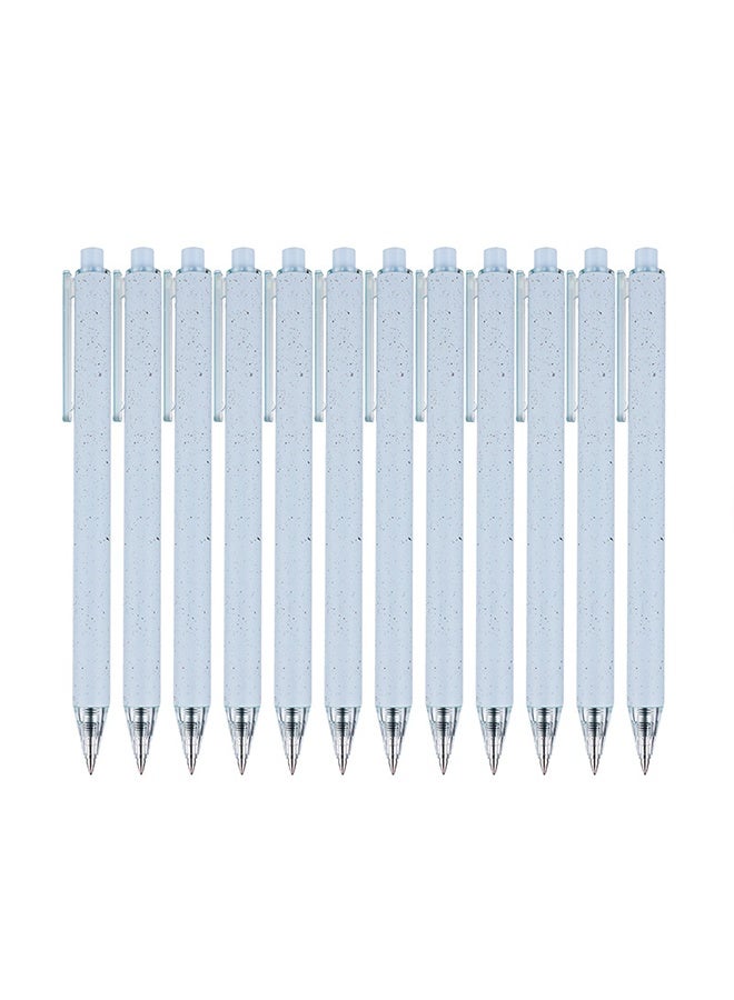 ريانسي مجموعة أقلام جِل قابلة للنقر 12 قطعة – سن رفيع 0.5 مم، ألوان أزرق وردي وبيج، كتابة ناعمة للمدرسة والمكتب والعمل - Image 4