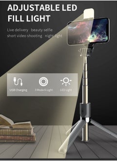 Meiyilan Selfie Stick Tripod with Wireless Remote, Cellphone Selfie Stick Tripod with LED Fill Light, for iPhone 15/14/14 pro/13/13 Pro/12/11/11 Pro/XS Max/XS/XR/X/8/7 and Android Smartphone  - Image 3