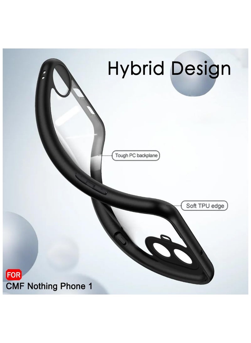 Case for Nothing CMF Phone 1 Shockproof Crystal Clear Hard Back Cover [Anti-Yellowing] Case 360 Degree Protection TPU Bumper Transparent Back Cover Case for Nothing CMF Phone 1 - Image 4