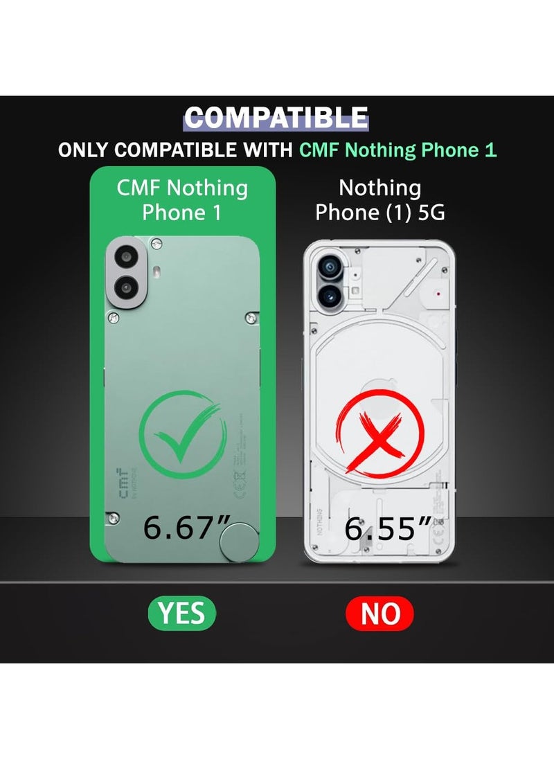 Generic - Case for Nothing CMF Phone 1 Shockproof Crystal Clear Hard Back Cover [Anti-Yellowing] Case 360 Degree Protection TPU Bumper Transparent Back Cover Case for Nothing CMF Phone 1 - Image 1