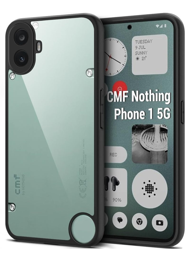 Generic - Case for Nothing CMF Phone 1 Shockproof Crystal Clear Hard Back Cover [Anti-Yellowing] Case 360 Degree Protection TPU Bumper Transparent Back Cover Case for Nothing CMF Phone 1 - Image 1
